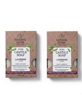 3/$15 💥🆕 Natural Sense Pure Castile 5 oz Soap Bar | Qty of 2 | Lavender | 6690